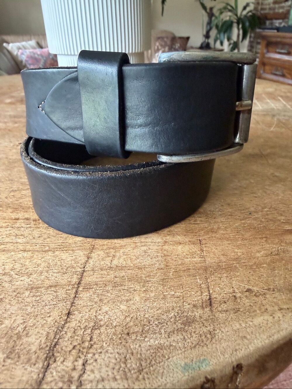 Stonehenge Black English Bridle Leather Belt Made in England 44